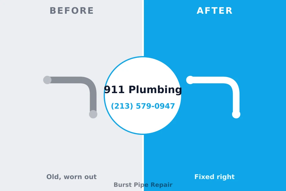 Before and after: plumbing repair Avenue B and C, AZ
